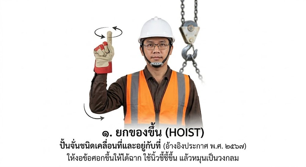 สัญญาณมือมาตรฐานสำหรับผู้ให้สัญญาณแก่ผู้บังคับปั้นจั่น